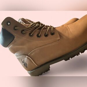 U.S. Polo Assn. Owen High Work Boots Men’s Size 10 Tan Lace-Up